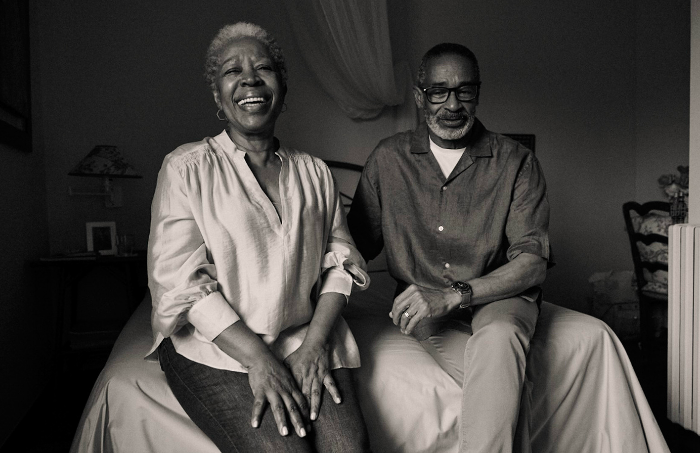 Couple laughing together