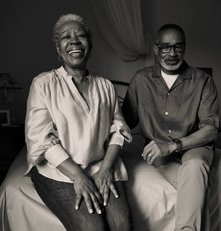 Couple laughing together