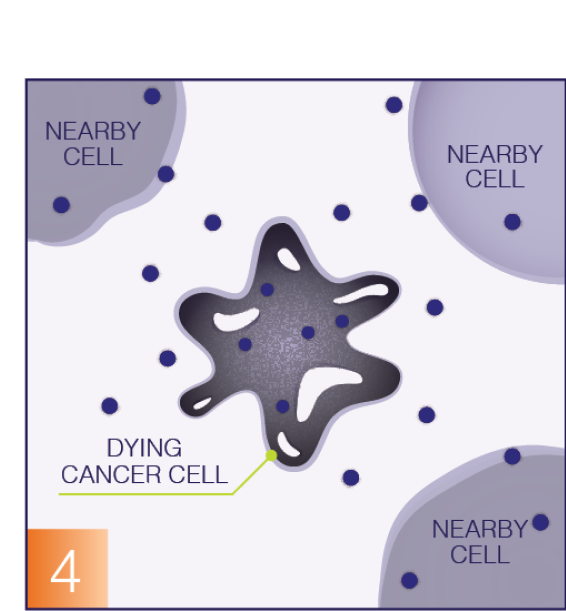 Destroy cancer cell graphic