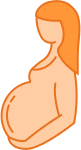 Harm to unborn baby icon