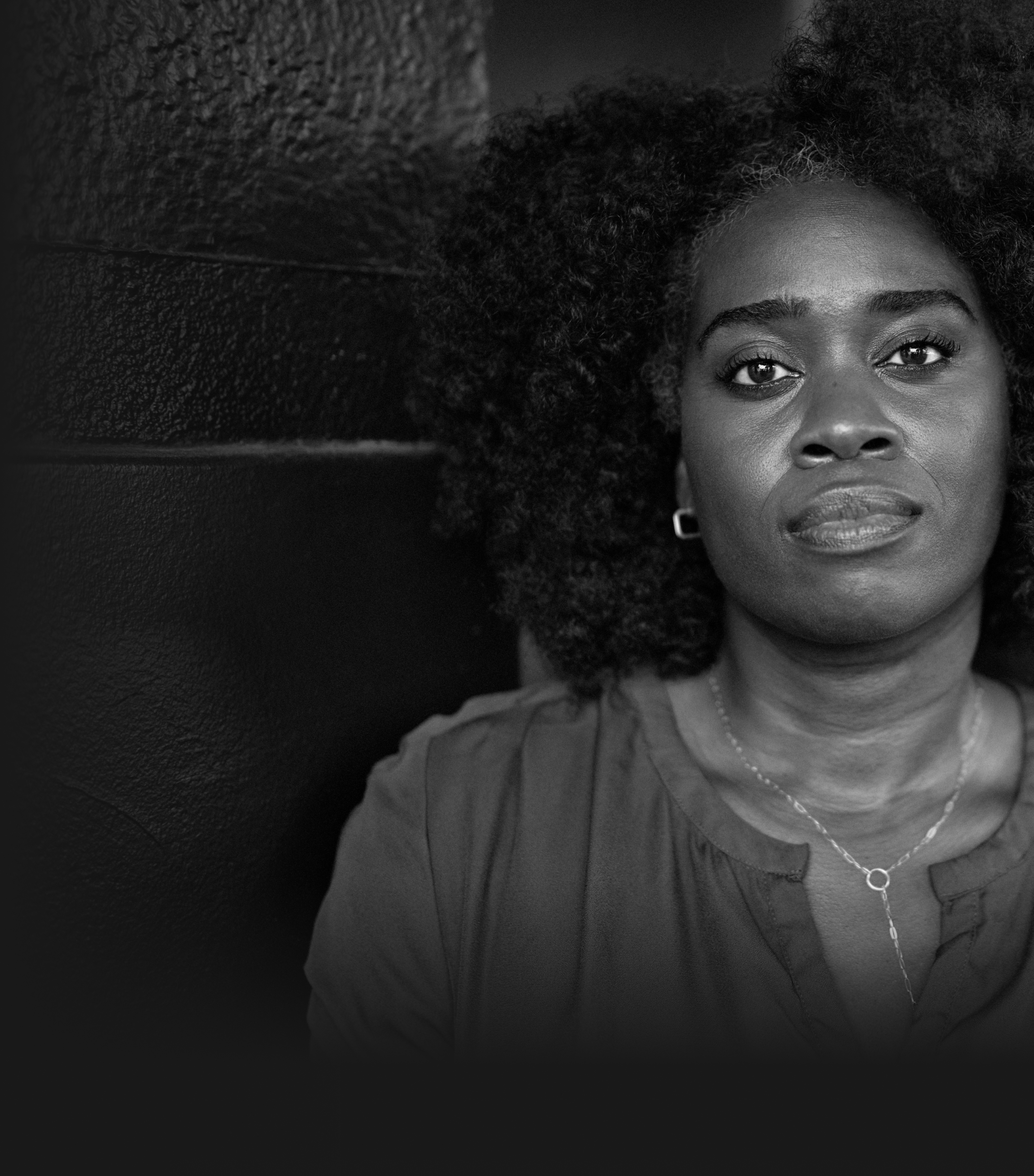 Woman looking straight at camera 2