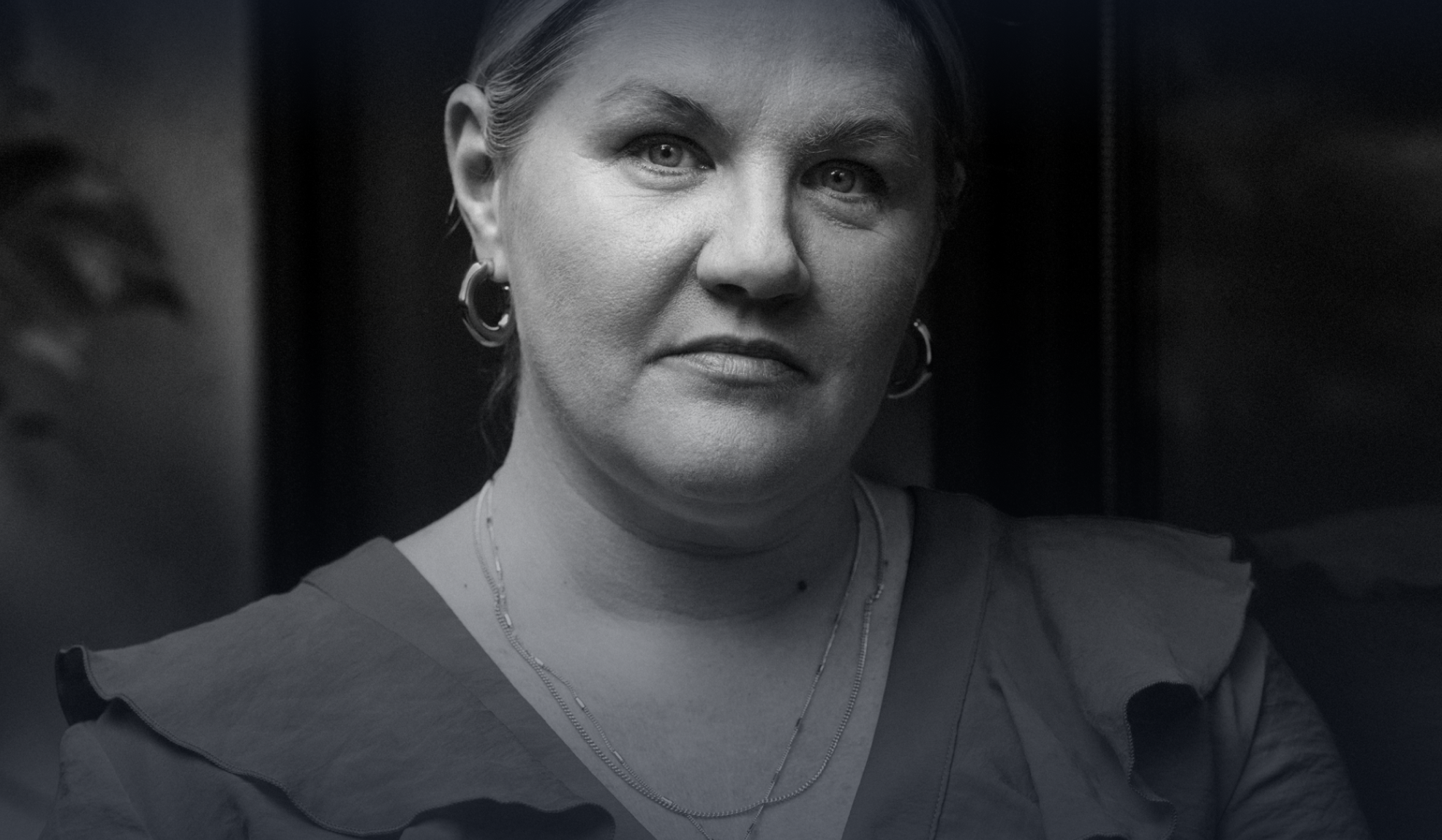 Photo of a woman looking straight ahead. The photo reads, “I'M A LIAR.”