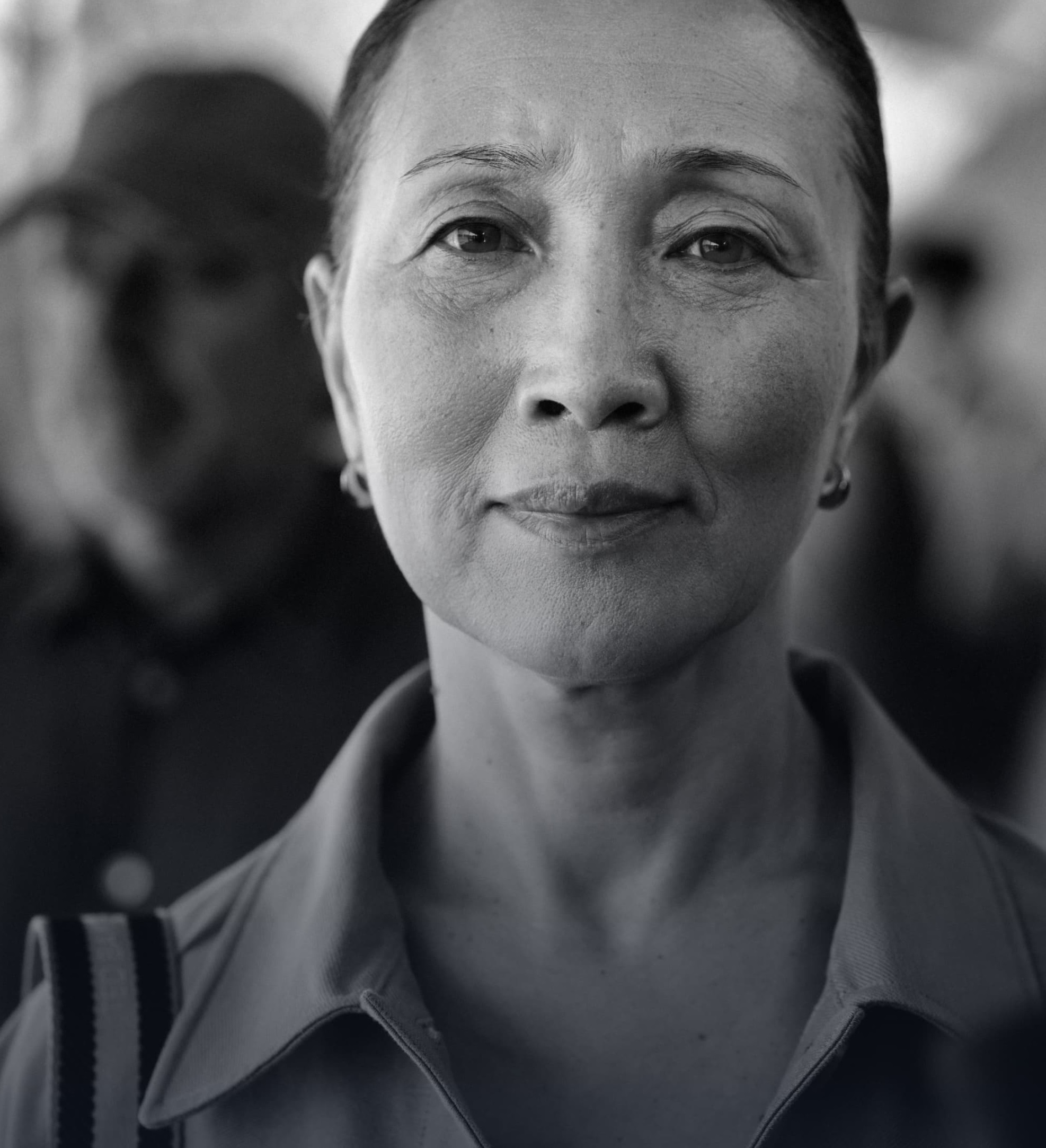 Photo of a woman looking straight ahead. The photo reads, “I'M A THIEF.”