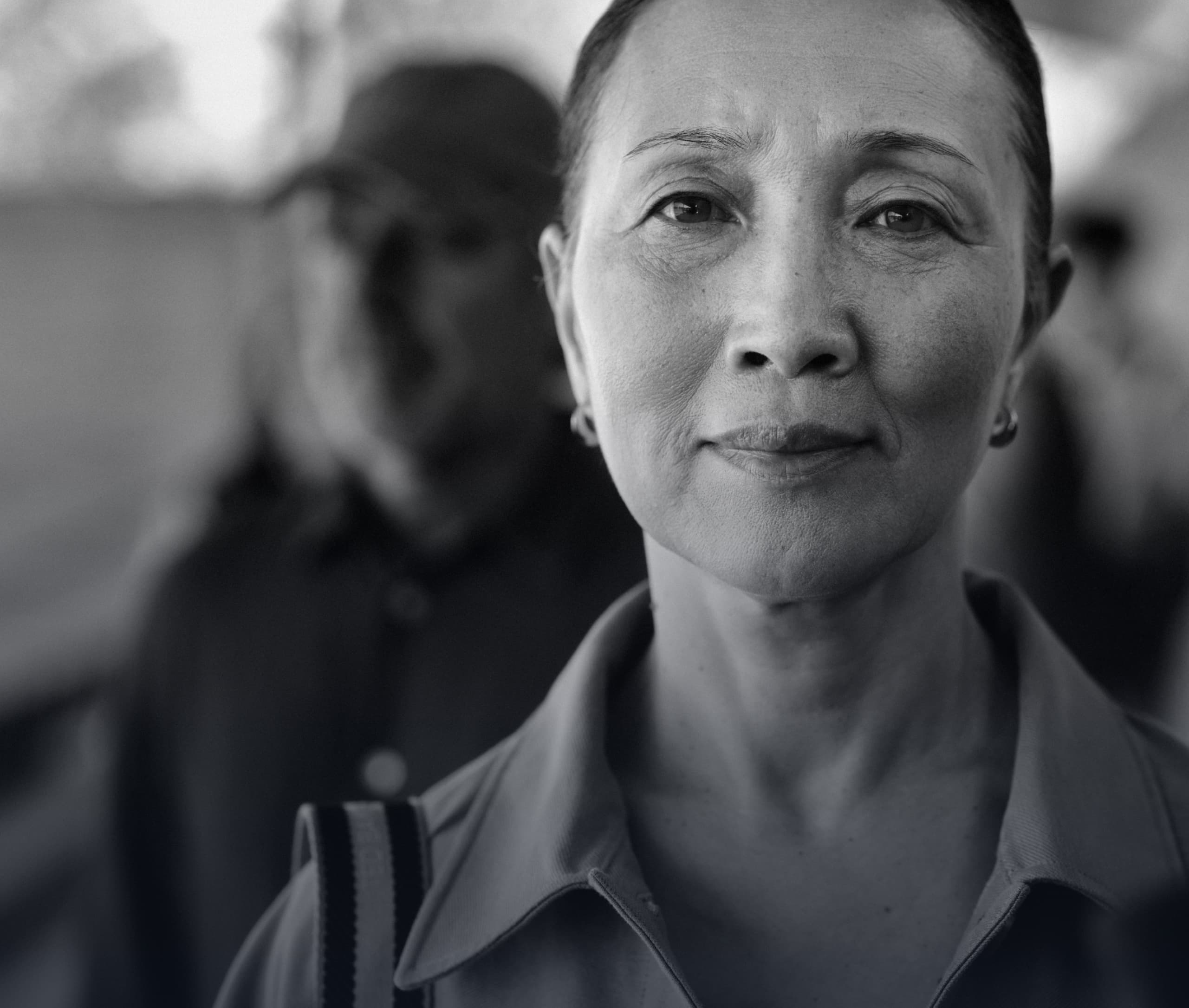 Photo of a woman looking straight ahead. The photo reads, “I'M A THIEF.”
