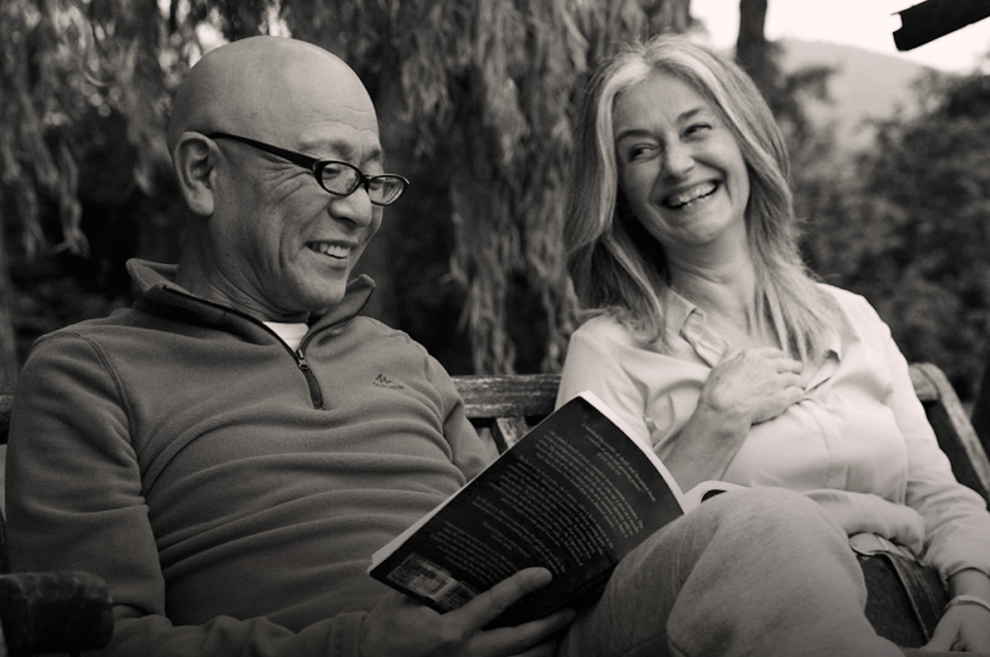 Man and woman on bench