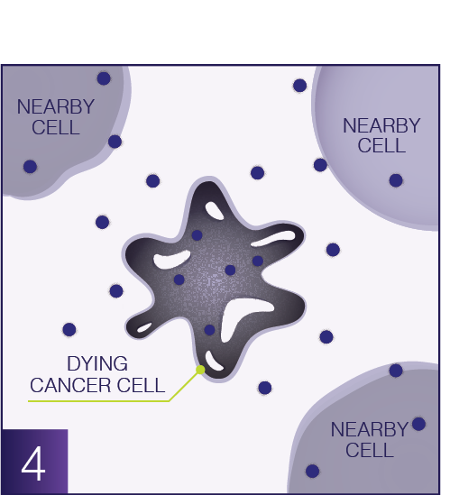 Destroy cancer cell graphic