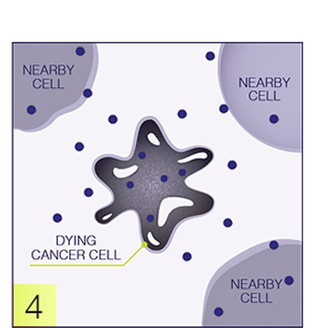 Destroy cancer cell graphic