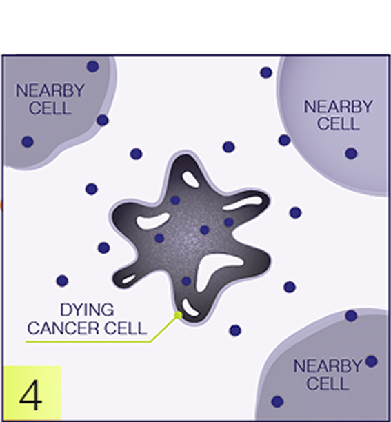 Destroy cancer cell graphic