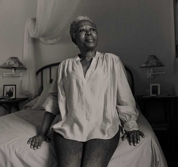Woman on bed